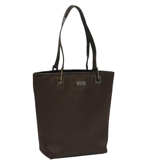 GUCCI Tote Bag Satin Brown 002 002 - Picture 1 of 16